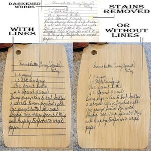 Personalized Cutting Board - Grandmas Handwritten Recipe Engraved